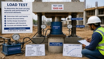 Load Test on RC Slab & RC Beam Chennai