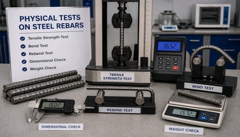 Physical Tests on Steel Rebars in Chennai
